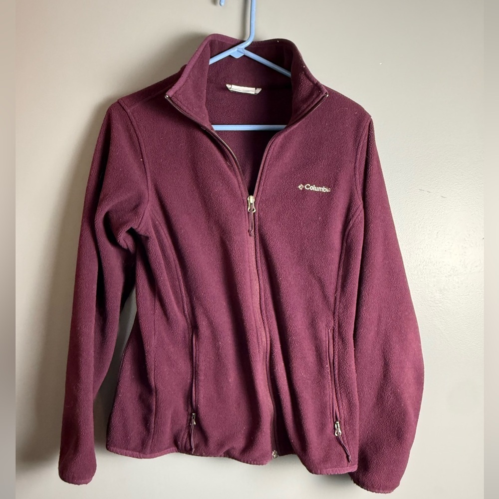 Columbia Full Zip Fleece Jacket – Women’s Size M – Plum